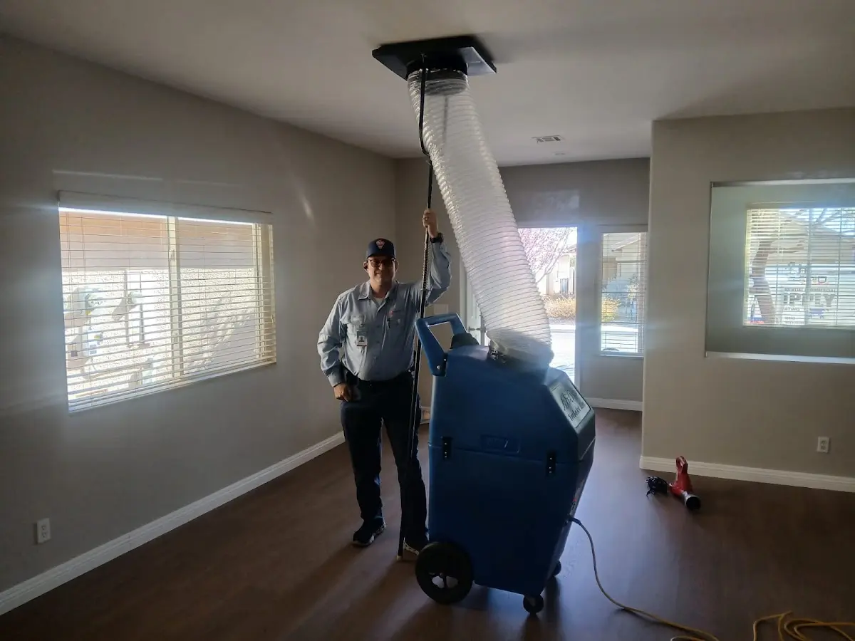Professional Dryer Vent Cleaning work inside a Bethesda home